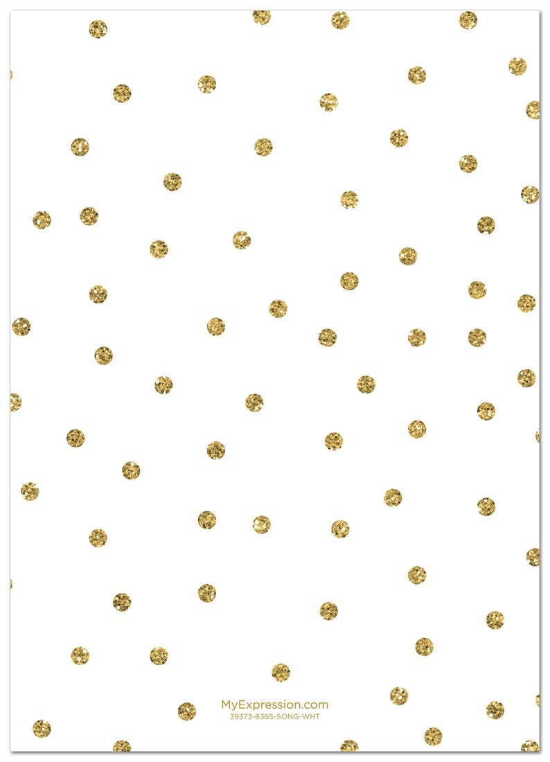 MyExpression.com 24 Cnt Love Song Match Bridal Game Cards (Faux Gold Glitter on White) - Image 2